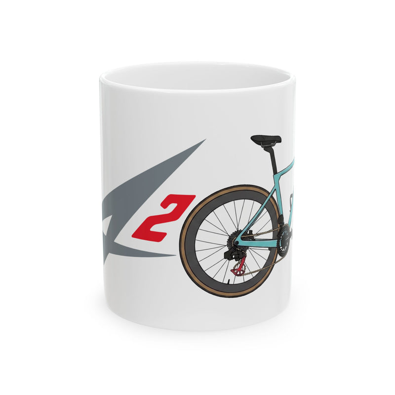 Cascade Blue Rogue Ceramic Mug — Signature Design (11oz & 15oz) – A2 Bikes