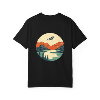 Scenic Mountain Lake T-Shirt — Sunset Wilderness Graphic Tee