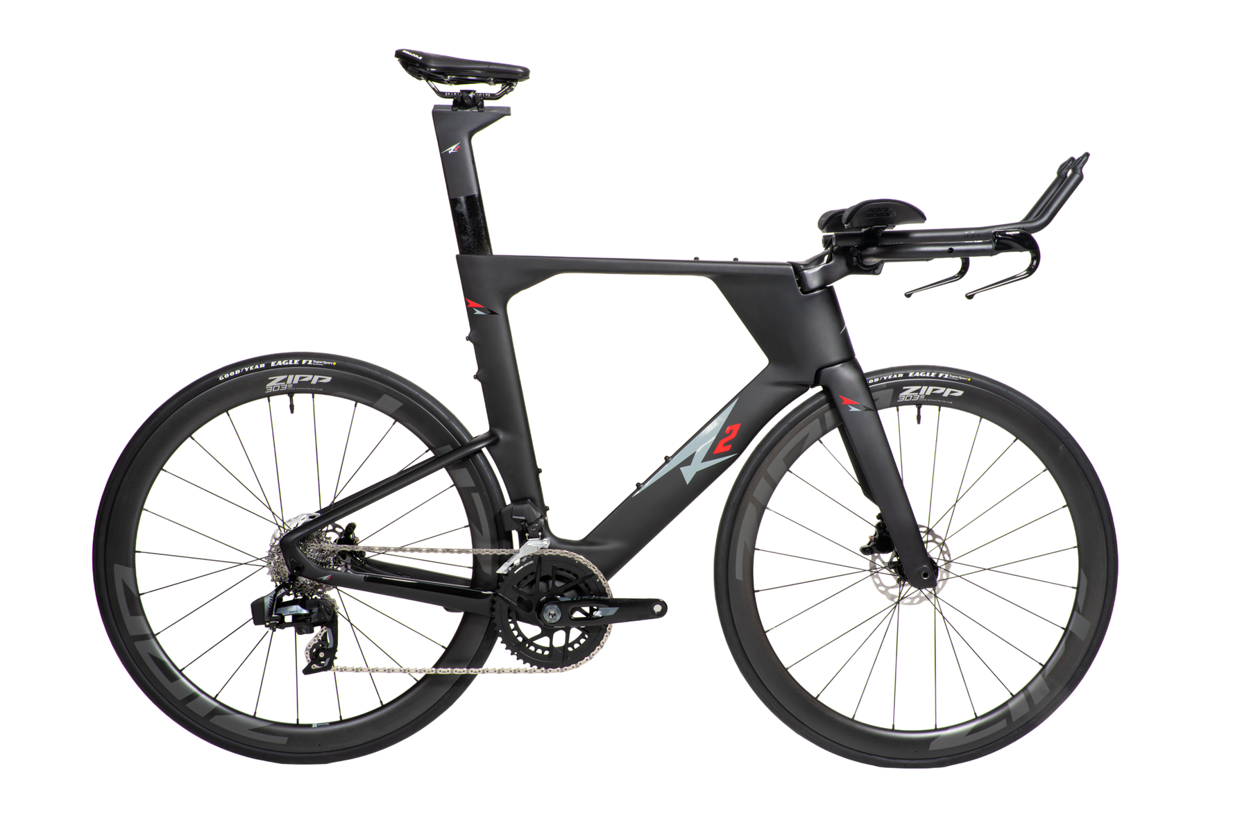 SP Rival AXS, size XL, matte black, on Zipp 303 S carbon wheels
